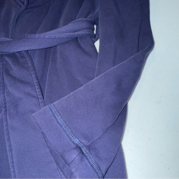 UGG Robe Womens Medium Blue Fleece Lined Belted Cozy Lounge Bathrobe - Picture 7 of 13